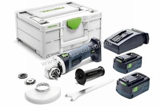 Polizor unghiular pe acumulator, AGC 18 125 5, 0 EBI Plus, Festool