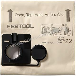 Sac de filtrare, Festool, FIS CT 44, 5 bucati