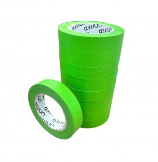 Set 9 benzi de mascare, UNITED GREEN, 24mm x 50m, profesionala pentru zugravi