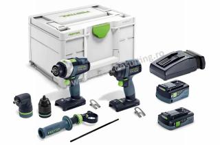 Set masina de Insurubat si gaurit TID 18 5, 0, 4, 0 Set TPC 18, 4, Festool