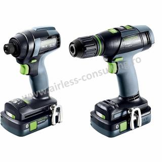 Set masina de Insurubat si gaurit TID 18 HPC 4, 0 I Set T18, Festool