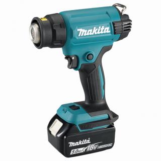 Suflanta cu aer cald LXT 18V, 550  C, livrata cu un acumulator de 5,0Ah, Makita