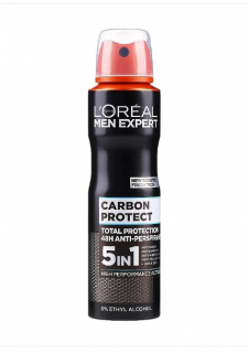 Antiperspirant 48h L Oreal Men Expert Carbon Protect 5 in 1, 150 ml