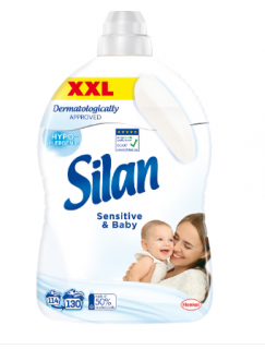 Balsam de rufe Silan Sensitive  Baby, 130 spalari, 2.86l