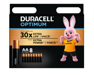 Baterii Duracell R6 Optimum AA, 8 bucati