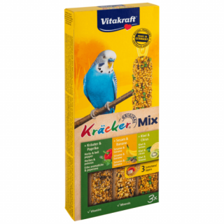 Batoane pentru perusi Vitakraft Kracker Trio Ardei Susan Kiwi 90 g