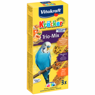 Batoane pentru perusi Vitakraft Kracker Trio Ou Caise Miere 80 g