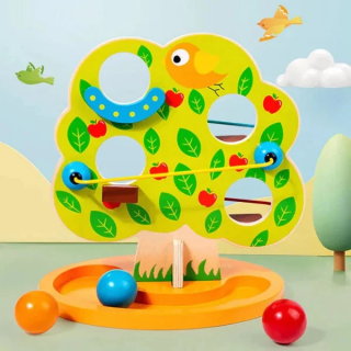 Circuit copac din lemn cu bilute, Playtive