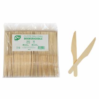 Cutite ascutite din lemn biodegradabile, 100 buc pachet