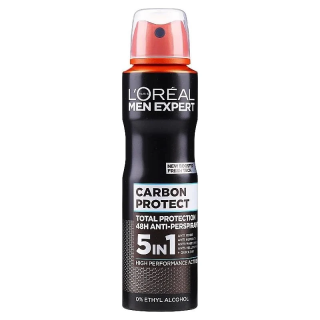 Deodorant antiperspirant 48h L Oreal Men Expert Carbon Protect 5 in 1, 250 ml