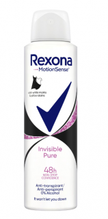 Deodorant antiperspirant spray Rexona Invisible Pure, 150 ml