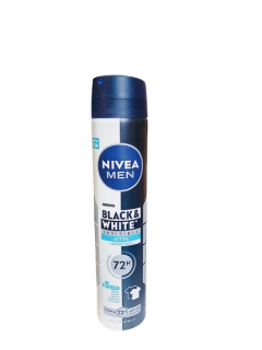 Deodorant spray Nivea Men Black  White Invisible Active, 200 ml