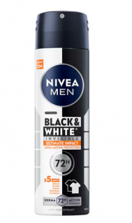 Deodorant spray Nivea Men Black  White Invisible Ultimate Impact, 150 ml