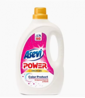 Detergent concentrat de rufe, Asevi Power Color Protect 2.500 ml , 50 spalari