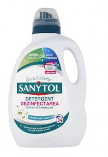Detergent de rufe dezinfectant Sanytol Prospetime Florala, 1.70 l, 34 spalari