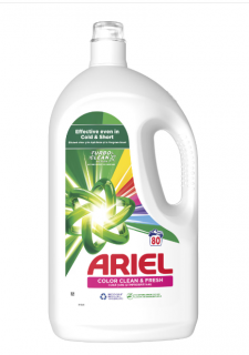 Detergent de rufe lichid Ariel Color Clean  Fresh, 80 spalari, 4l