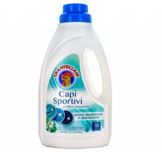 Detergent de rufe lichid Chante Clair Sport si fibre sintetice, formula concentrata, pastreaza elasticitatea fibrelor, 900 ml, 18 spalari