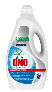 Detergent de Rufe Lichid OMO Active Clean Professional, 5L, 71 spalari