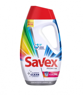 Detergent de rufe lichid Savex Color, 945 ml, delicat cu tesaturile, 21 spalari