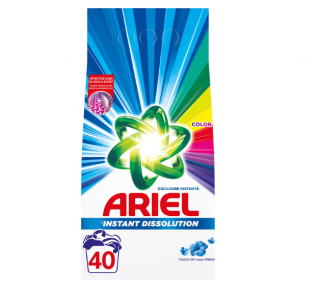 Detergent de rufe pudra Ariel Touch of Lenor Color, 40 spalari, 3 kg