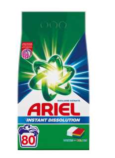 Detergent de rufe pudra Ariel White  Colors, 80 spalari