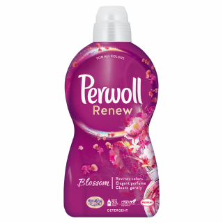 Detergent lichid Perwoll Renew Blossom,  ,  ,  ,  ,  ,  ,  , reda stralucire culorilor, parfum floral si elegant, 990 ml, 18 spalari