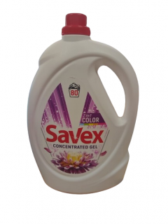 Detergent lichid SAVEX 2IN1 color 80 spalari, 4,4 l