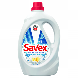 Detergent lichid SAVEX 2IN1 WHITE, 40 spalari, 2,2Ll