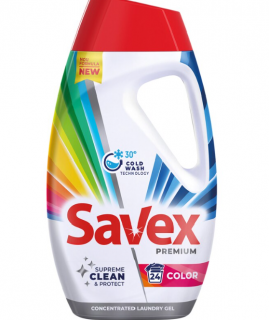 Detergent lichid Savex Premium Color, 1.08 l, 24 spalari