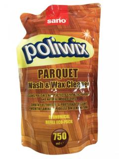 Detergent pardoseli cu ceara pentru parchet Sano Poliwix Parquet - Rezerva 750ml