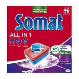 Detergent pentru masina de spalat vase Somat All in one, 46 spalari
