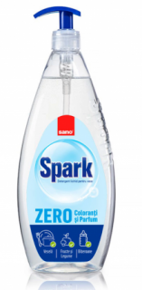 Detergent vase cu pompita Sano Spark Zero coloranti si parfum, 700ml