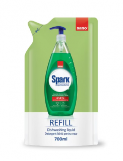 Detergent Vase Sano Spark Castravete Rezerva, 700 ml
