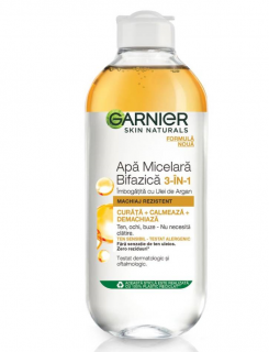 Garnier Skin Naturals Apa micelara bifazica cu ulei de Argan, 400 ml