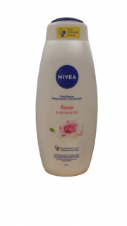 Gel de dus Nivea Care  Roses Almond Oil , 750 ml