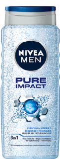 Gel de dus Nivea Men Pure Impact, 500 ml