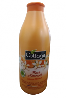 Gel de Dus si Lapte de Baie, Cottage, Flori de Portocal, 750 ml