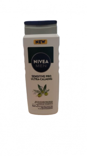 Gel dus barbati Sensitive Pro, Nivea, Extract canepa, 500 ml