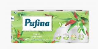 Hartie igienica Fresh Aloe Vera 3 straturi,8 role