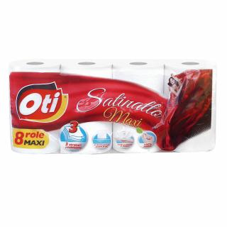 Hartie igienica OTI Satinatto Maxi, alba, 8 role, 3 straturi