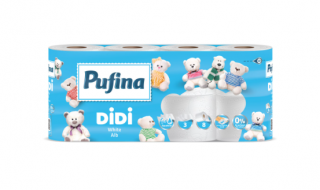 Hartie igienica Pufina Didi alb, 8 role, 3 straturi