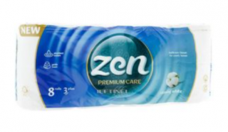 Hartie igienica Zen Premium Care Relaxing White 3 straturi 8 role