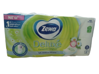 Hartie igienica Zewa Deluxe Camomile Comfort, 3 straturi, 8 role