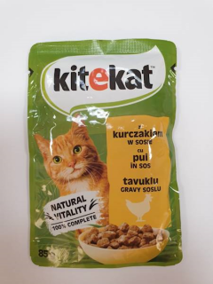 Hrana umeda pentru pisici Kitekat, Pui, 85g
