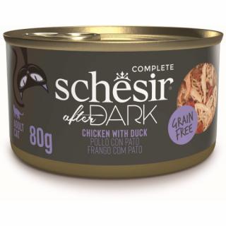 Hrana umeda pentru pisici Schesir After Dark Conserva, supa cu Pui si Rata 80 gr