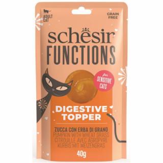 Hrana umeda pentru pisici Schesir Function Topper, Digestion, cu Dovleac Iarba de grau 40 gr