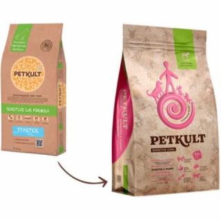 Hrana uscata pentru catei Petkult Sensitive Starter  Puppy Miel si Orez 1 kg
