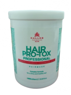 Masca de par pro-tox cu Keratin , Collagen si acid hyaluronic Kallos, 1000ml