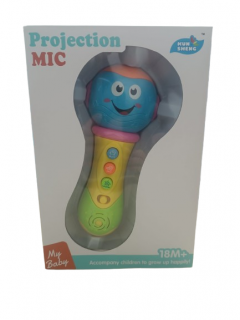 Microfon de jucarie cu lumini si cantece, 18 luni +