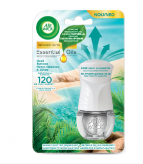 Odorizant de camera electric Air Wick + Rezerva Turquoise Oasis, 19 ml